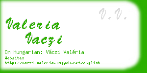 valeria vaczi business card