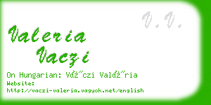 valeria vaczi business card